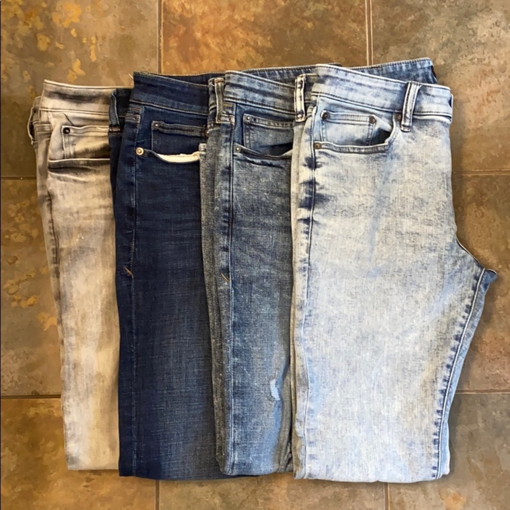 Express Hyper Stretch Skinny Jeans 32x30 Lot of 4